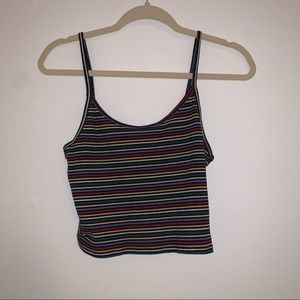 American Eagle Outfitters striped cropped tank top